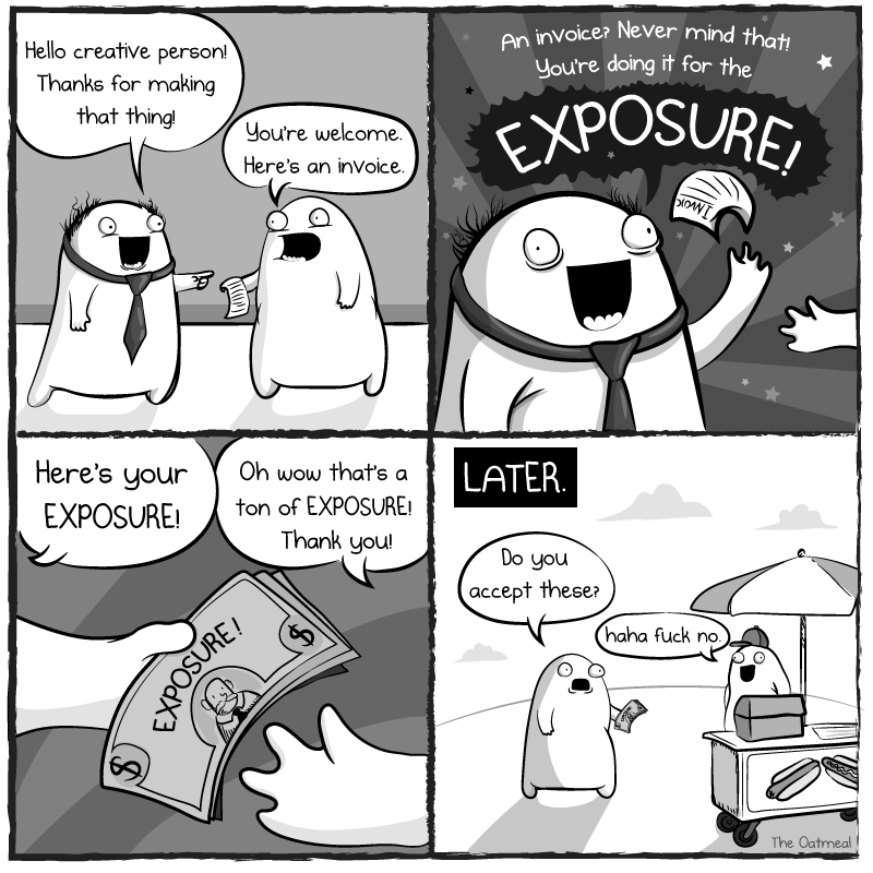 Comic about Exposure bucks